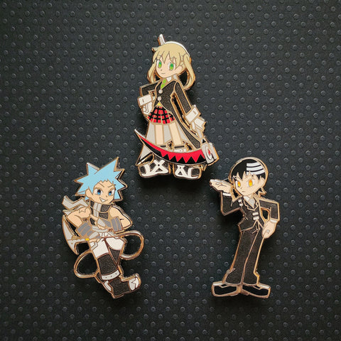 Soul Eater - 2.25" Gold Enamel Pins