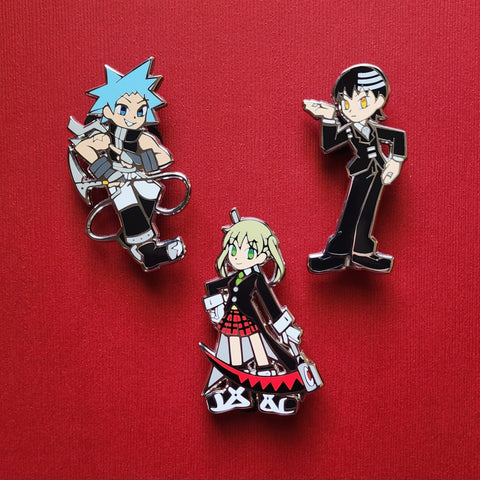 Soul Eater - 2.25" Silver Enamel Pins