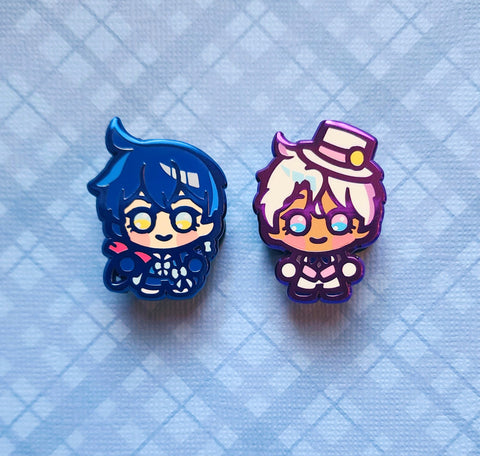 VNC - Chibi Chrome Enamel Pins