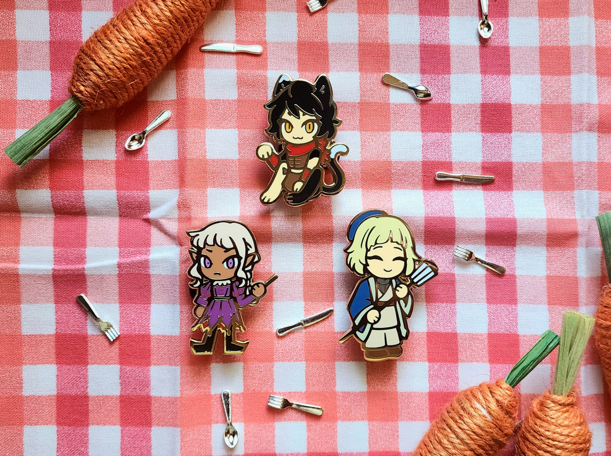 Chibi Enamel Pin Examples Dungeon Meshi Chibis – Mintybytes