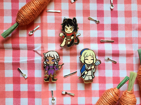 DunMeshi - Chibi Enamel Pins