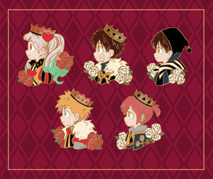 JSHK - Royalty AU 1.75" Glitter Enamel Pins