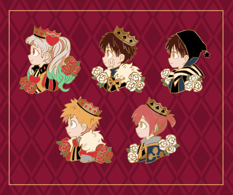 JSHK - Royalty AU 1.75" Glitter Enamel Pins