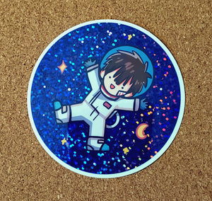 JSHK - Hanako Astronaut 3" Glitter Sticker