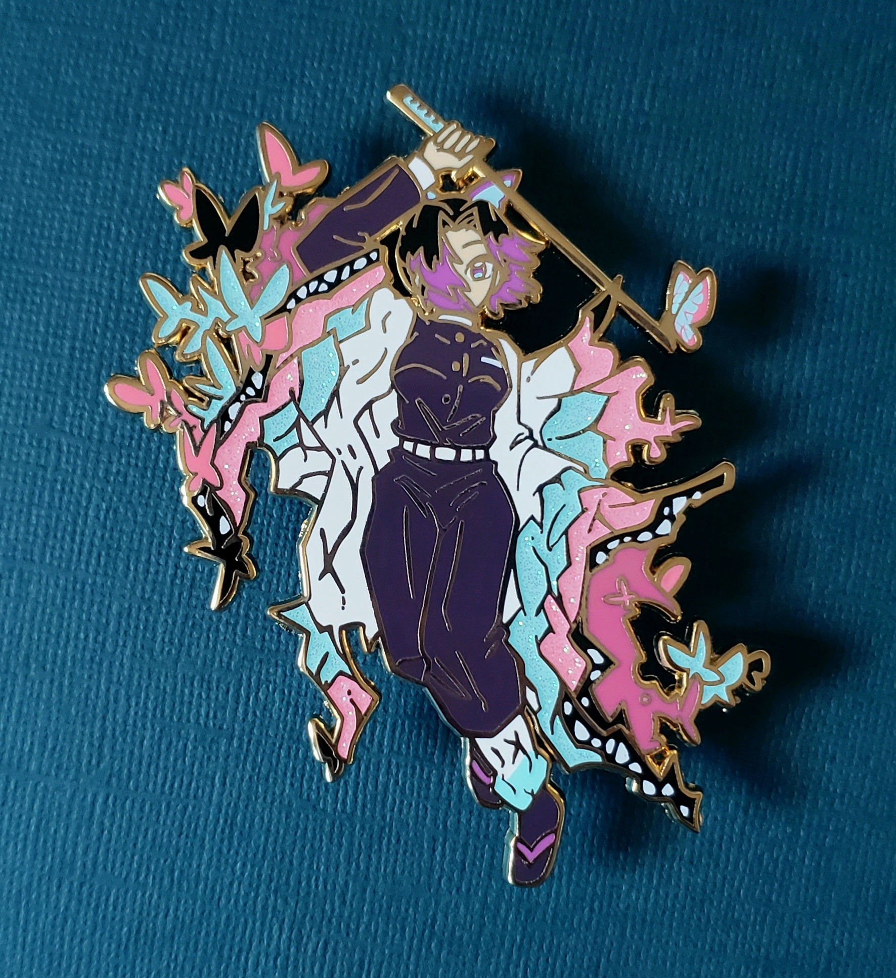 White Butterfly 3.25" Enamel Pin