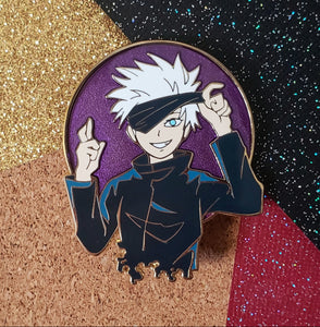 JJK - Gojo 2" Gold Plated Enamel Pin