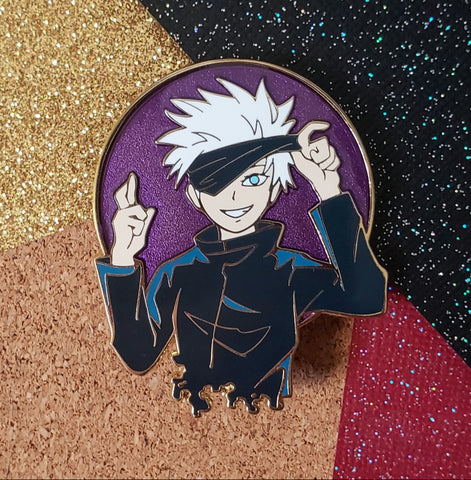 JJK - Gojo 2" Gold Plated Enamel Pin
