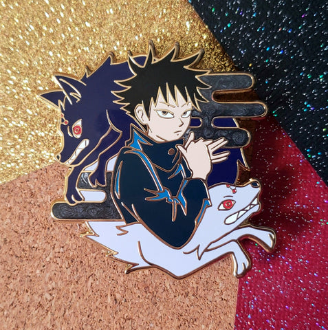 JJK - Megumi 2" Gold Plated Enamel Pin
