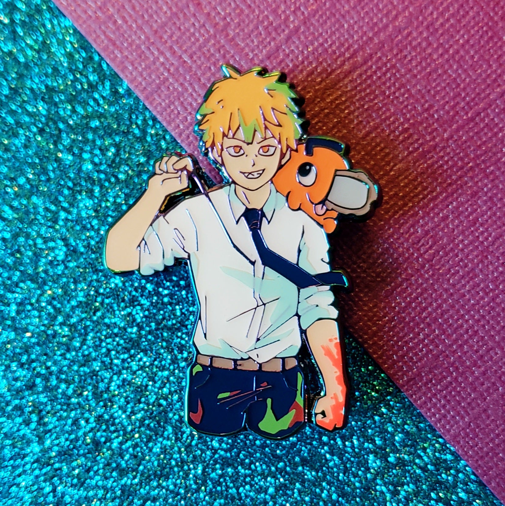 CSM - Anodized Denji 2" Enamel Pin