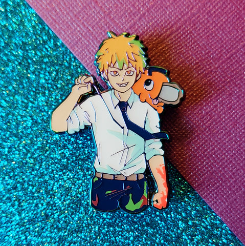 CSM - Anodized Denji 2" Enamel Pin
