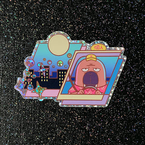 Odd Taxi Glitter Sticker