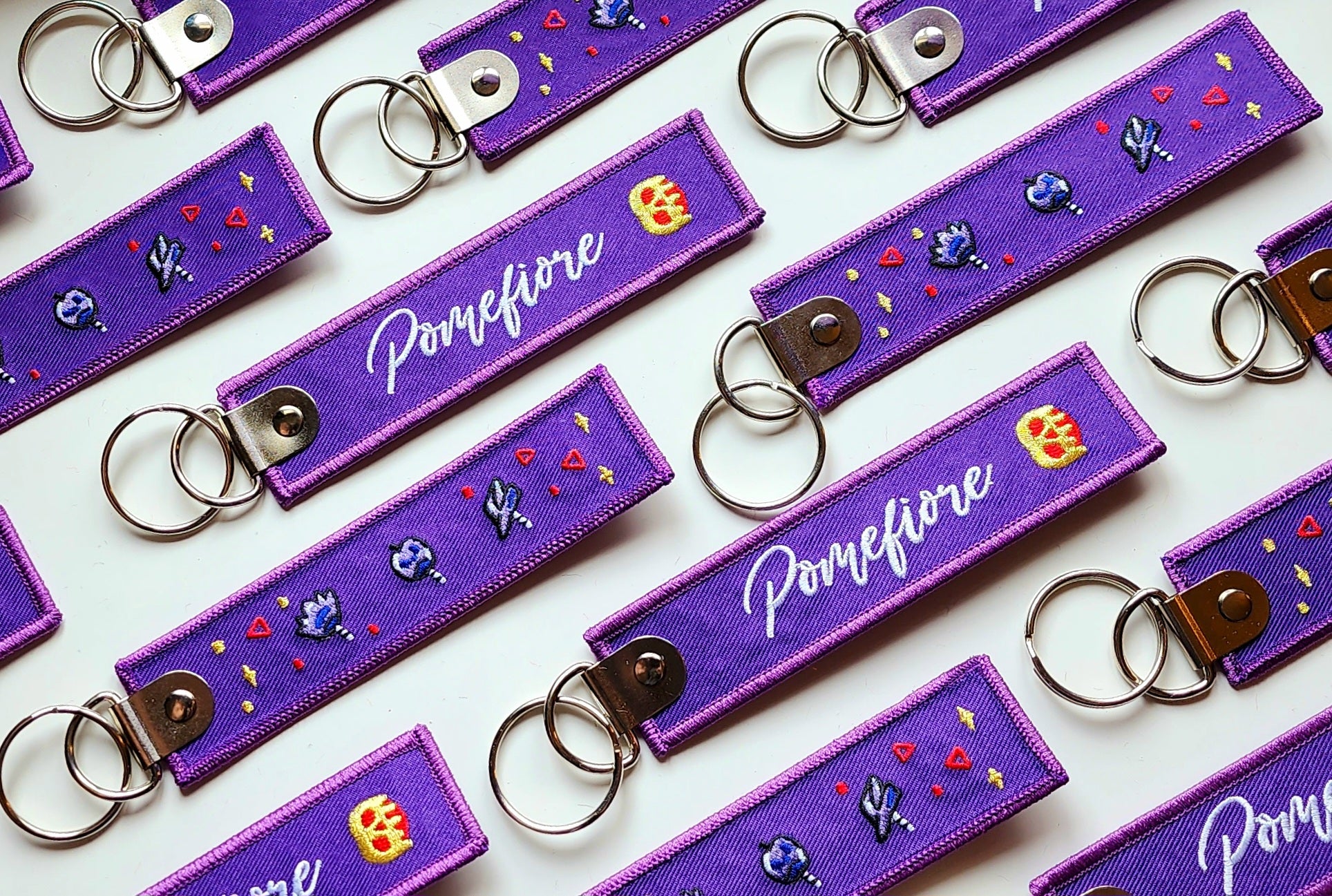 TWST - Pomefiore Embroidered Tag Keychain