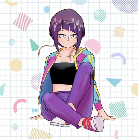 BNHA - Jirou Retro Square Print